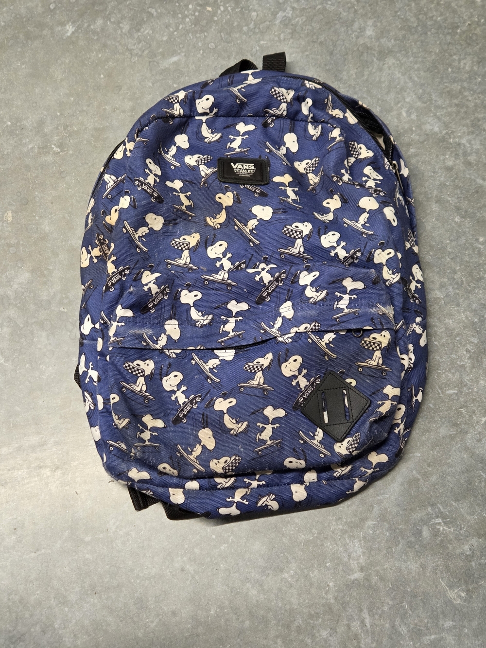 Vans Navy Snoopy Skateboard Print Backpack Limited Edition